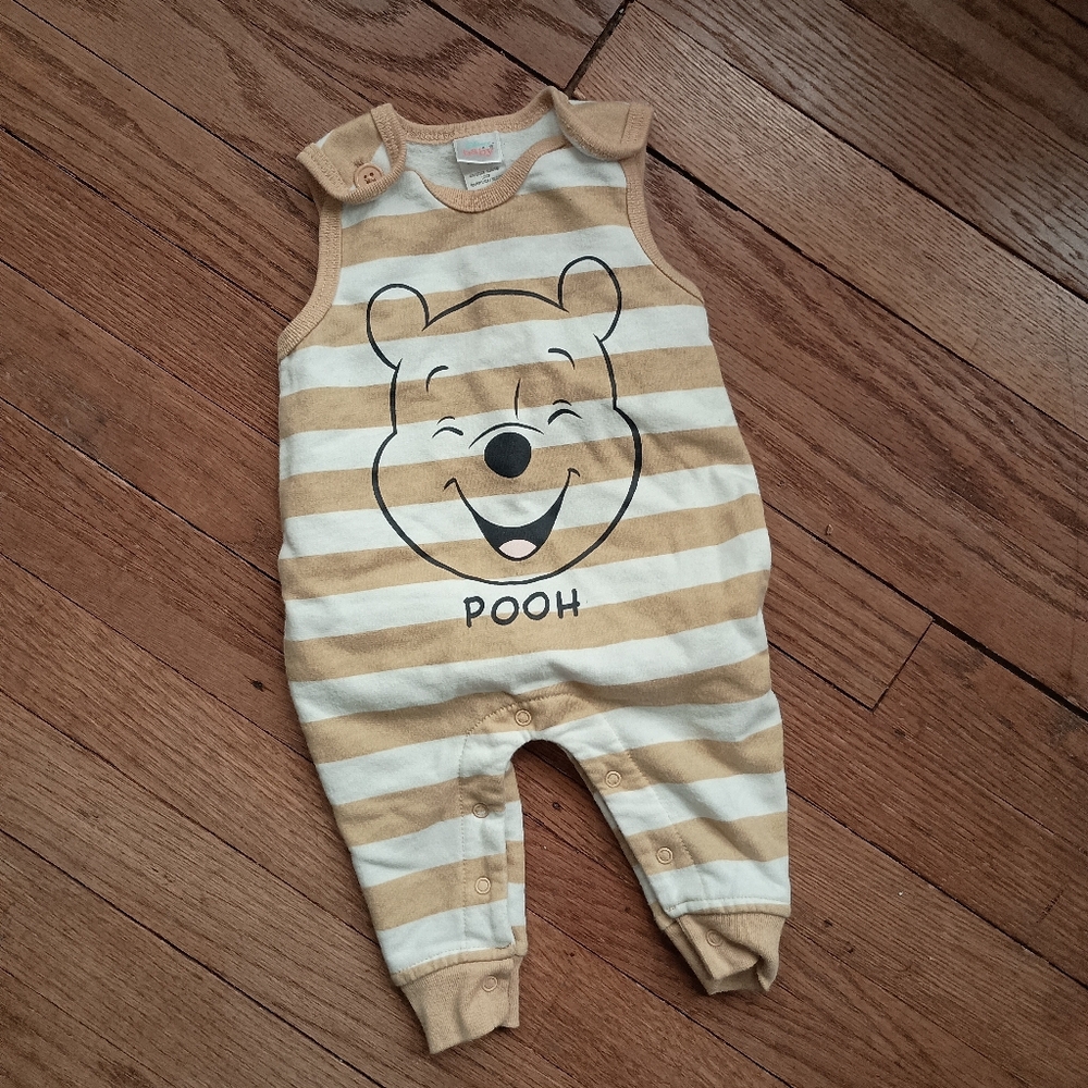 Disney Baby Pooh Bear Striped Romper